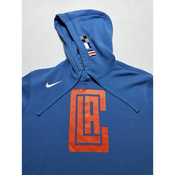 LA Clippers Nike Hoodie Sweatshirt Light Blue Oversized Medium Basketball NBA - Picture 4 of 12